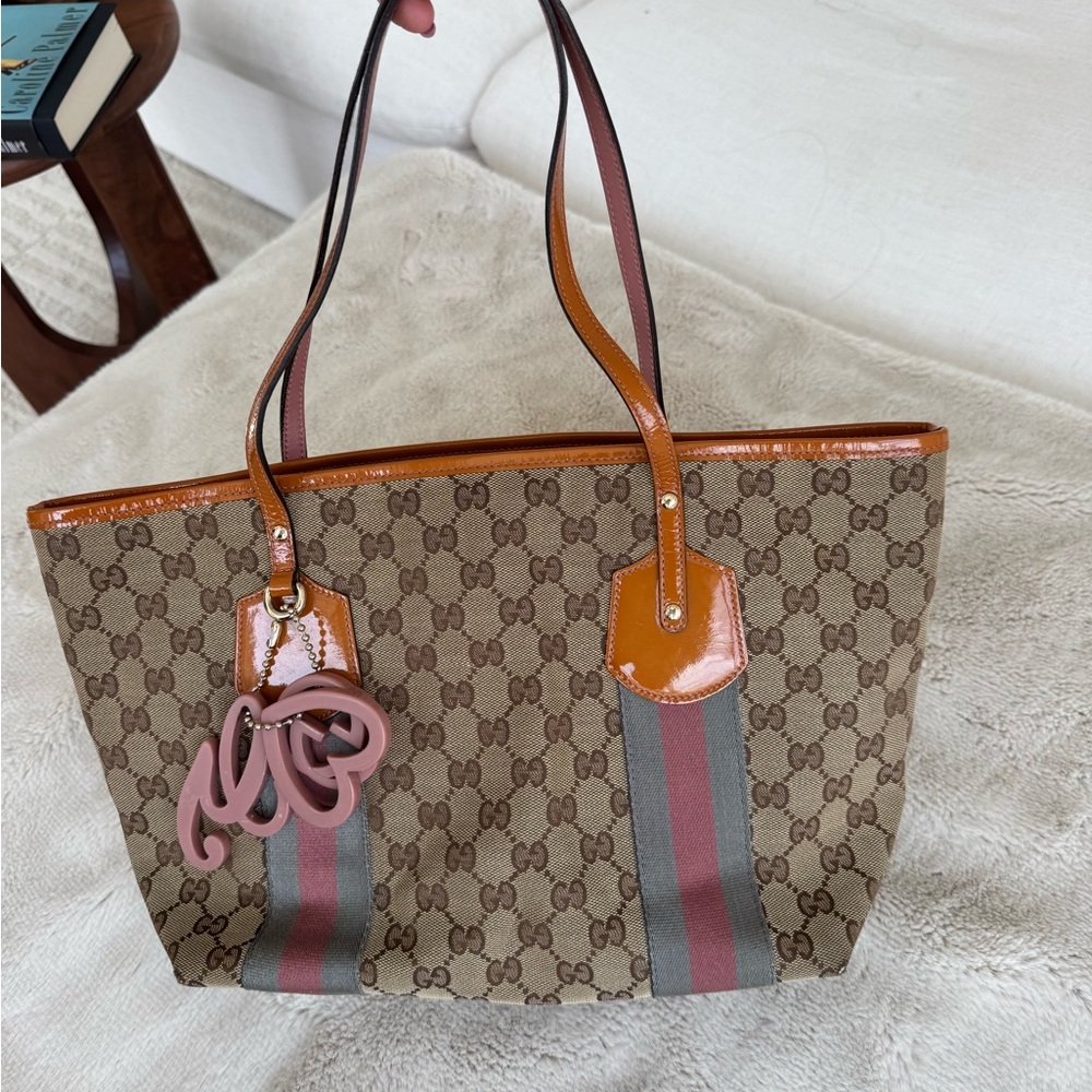 Gucci Brown and Tan Tote Bag